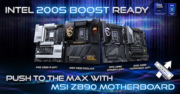 MSI Z890-Mainboards unterstützen ab sofort Intel® 200S Boost Technology