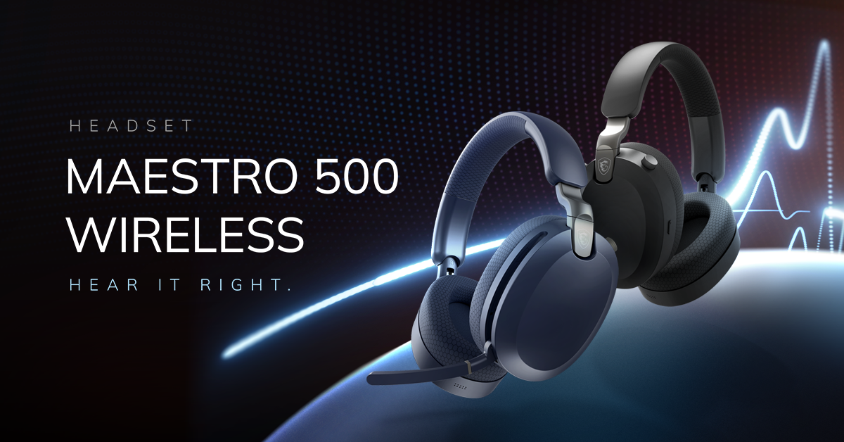 MSI bringt das MAESTRO 500 WIRELESS Headset auf den Markt